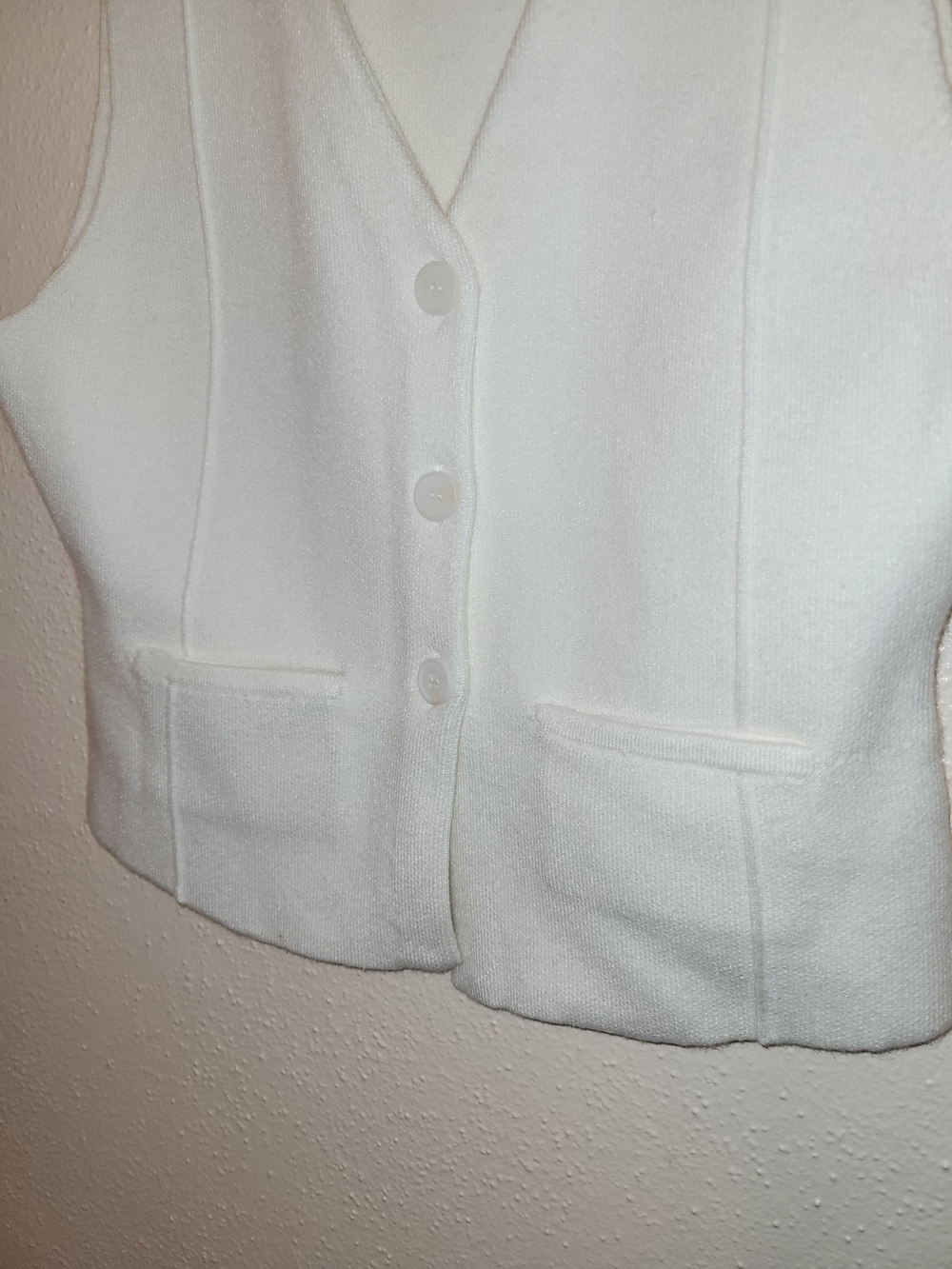 Mable Ellie Button Down Vest Cream Small - Picture 4 of 6